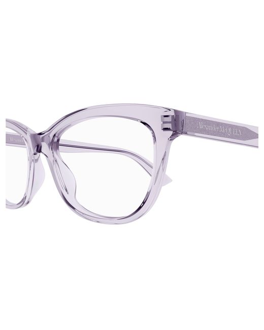 McQueen Black Am0461O 005 Optical Frames Acetate Transparent Cat Eye