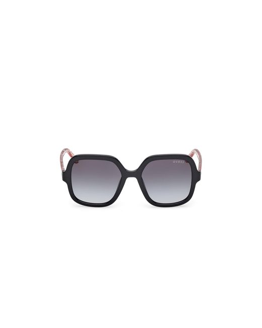Guess Black Gu00230 01B Sunglasses Injected Smoke Squared Normal