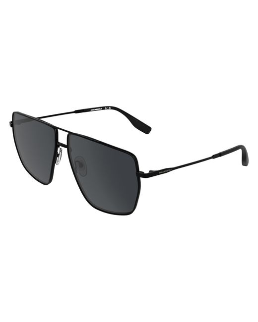 Karl Lagerfeld Black Kl370S 001 Sunglasses Metal Smoke Squared Normal for men