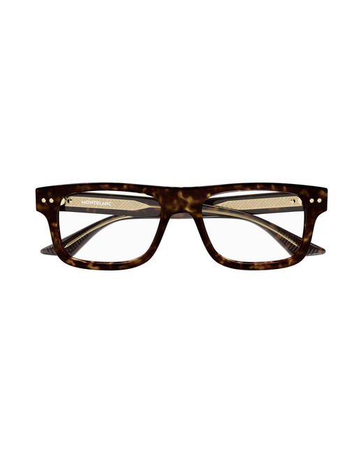 Montblanc Black Mb0289O 006 Optical Frames Acetate Squared for men