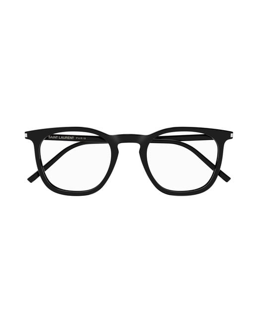 Saint Laurent Black Sl 623 Opt 001 Optical Frames Acetate Transparent Round for men