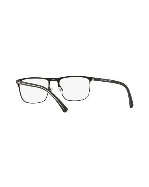 Emporio Armani Black Ea1079 3094 Optical Frames Metal Squared Normal for men
