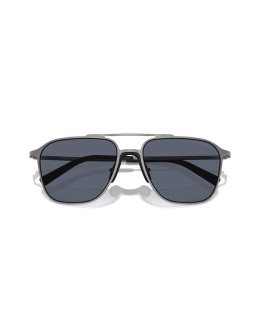 Giorgio Armani Black Ar6110 300387 Sunglasses Steel Squared Normal for men
