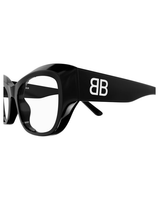 Balenciaga Black Bb0398O 001 Optical Frames Acetate Transparent Butterfly