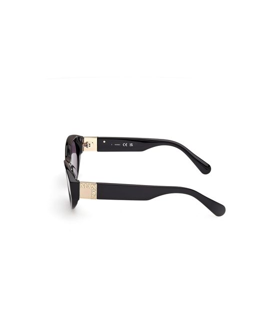 MAX&Co. Black Mo0123 01A Sunglasses Acetate Smoke Round Normal