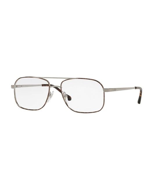 Sferoflex Black Sf2249 S709 Optical Frames Metal Squared for men