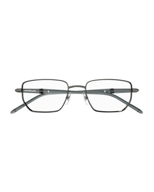 Montblanc Black Mb0347O 006 Optical Frames Metal Transparent Squared for men