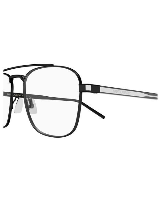 Saint Laurent Black Sl 665 Opt 001 Optical Frames Metal Transparent Pilot