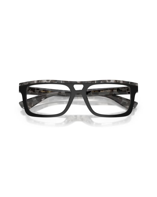 Dolce & Gabbana Black Dg3431 3403 Optical Frames Acetate Squared Normal for men