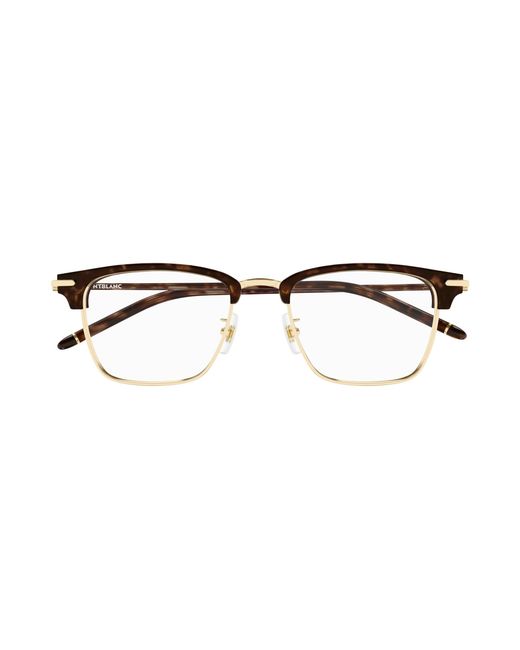 Montblanc Black Mb0409O 003 Optical Frames Metal Transparent Squared for men