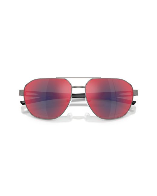 FERRARI SCUDERIA Black Fz5004D 104/6P Sunglasses Metal Geometric Normal Mirror for men