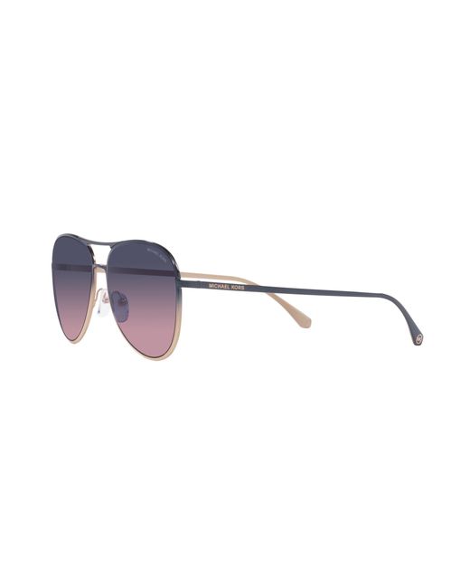 Michael Kors Black Mk1089 Kona 1334I6 Sunglasses Metal Pilot Normal Shaded