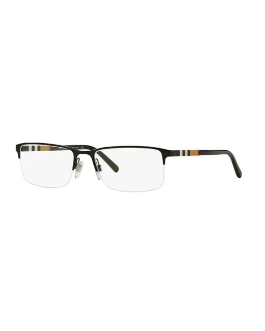 Burberry Black Be1282 1001 Optical Frames Metal Squared Normal for men