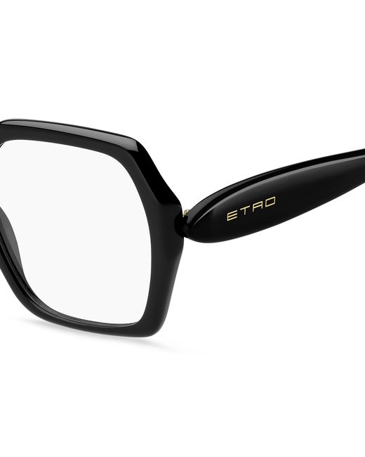 Etro Black 0088 807 Optical Frames Acetate Squared Normal