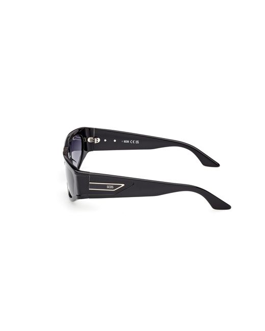 Gcds Black Gd0066 01B Sunglasses Acetate Smoke Round Normal