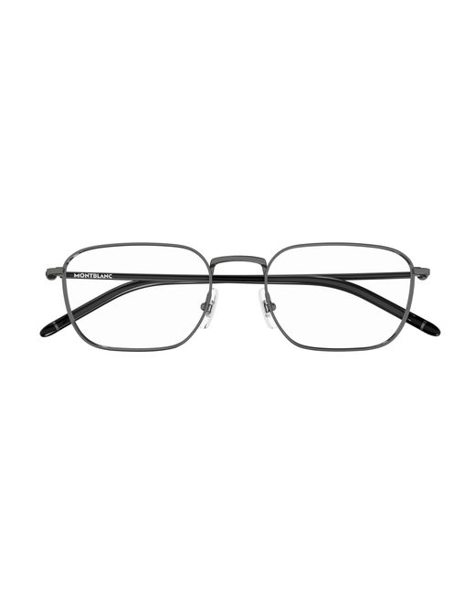 Montblanc Black Mb0369O 002 Optical Frames Metal Transparent Squared for men