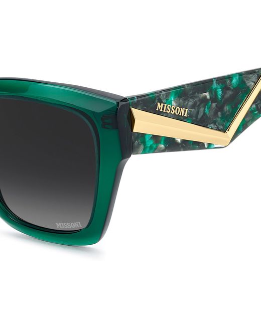 Missoni Green Mis 0267/S 1Ed/9O Sunglasses Acetate Squared Normal Nuanced