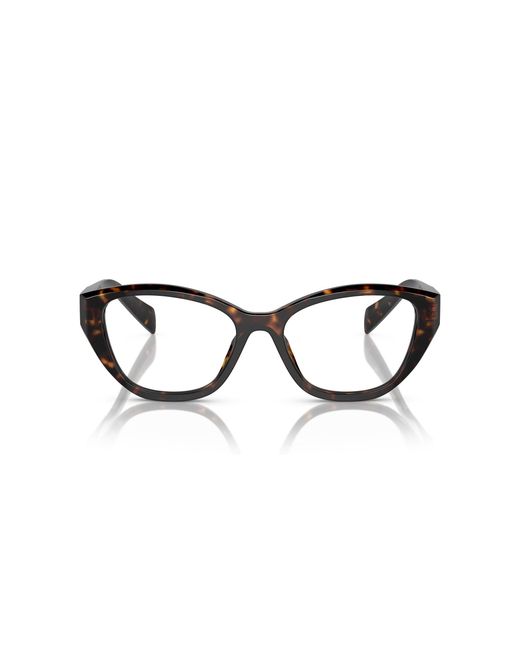Prada Black Pr 21Zv 19J1O1 Optical Frames Acetate Transparent Geometric Normal