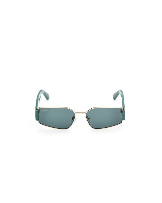 MAX&Co. Blue Mo0128 32N Sunglasses Metal Squared Normal