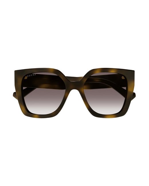 Gucci Black Gg1300S 003 Sunglasses Plastic Squared Shaded