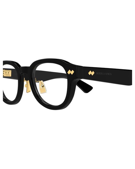 Bottega Veneta Black Bv1355Oj 008 Optical Frames Acetate Transparent Round