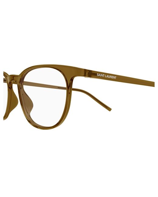 Saint Laurent Black Sl 884 005 Optical Frames Bio-Injected Transparent Round