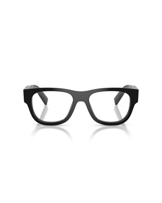 Prada Black Pr D08Vu 16K1O1 Optical Frames Acetate Transparent Squared Normal for men