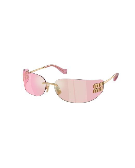 Miu Miu Black Mu A51S 5Ak90Y Sunglasses Metal Squared Normal