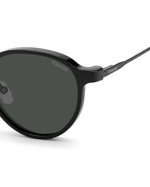 Polaroid Black Pld 6158/Cs 807/M9 Sunglasses Steel Round Clip-On