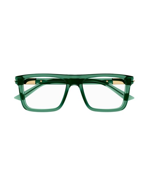 Gucci Green Gg1504O 007 Optical Frames Acetate Transparent Squared for men