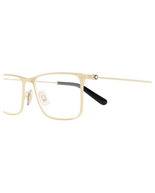 Montblanc Black Mb0464O 004 Optical Frames Metal Transparent Squared for men