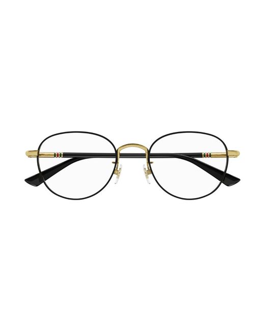 Gucci Black Gg1128Oj 002 Optical Frames Titanium Round