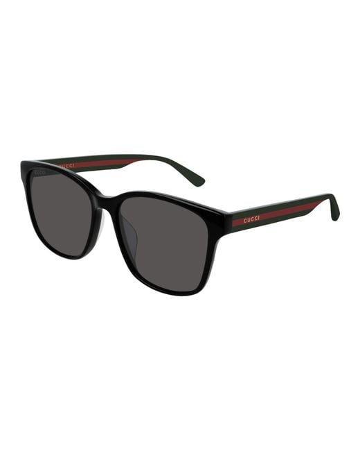 Gucci Black Gg0417Sk 001 Sunglasses Plastic Squared Normal