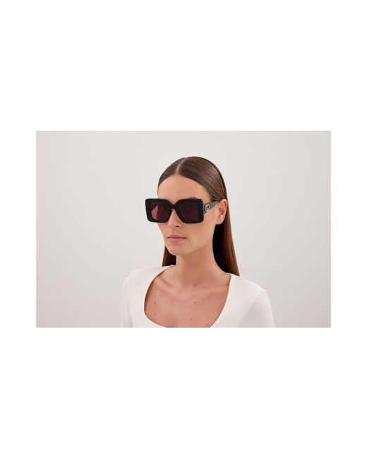 Gucci Black Gg2025S 002 Sunglasses Injected Squared