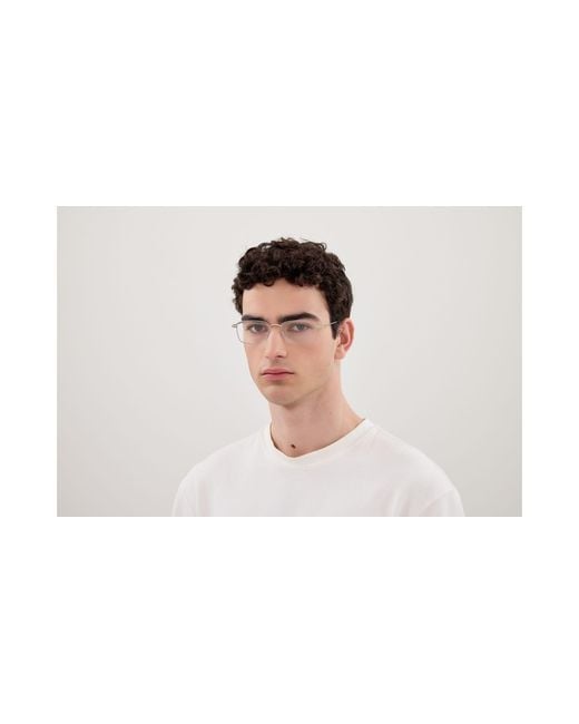 Saint Laurent Black Sl 844 002 Optical Frames Metal Transparent Squared for men