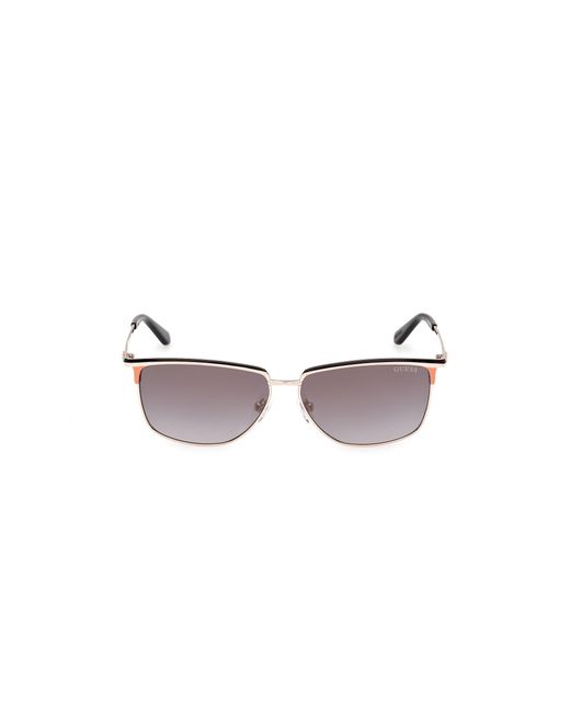 Guess Black Gu00133 05C Sunglasses Metal Smoke Squared Normal