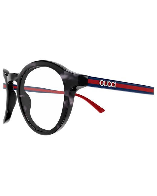 Gucci Black Gg1871O 004 Optical Frames Acetate Transparent Round for men