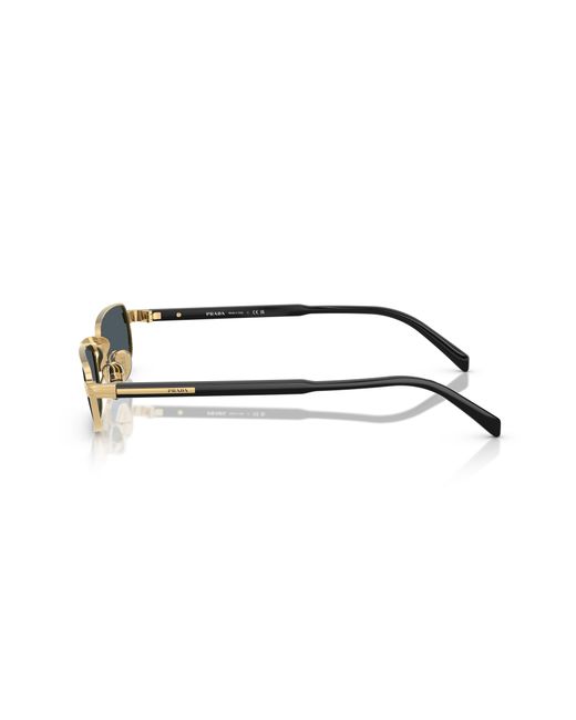 Prada Black Pr B54S 5Ak70B Sunglasses Metal Squared Normal for men