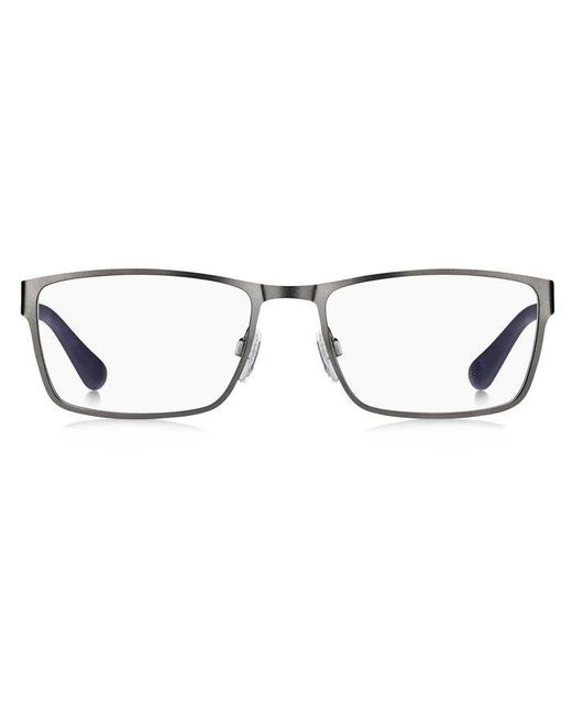 Tommy Hilfiger Black Th 1543 R80 Optical Frames Steel Squared for men