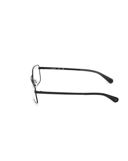 Timberland Black Tb50038 002 Optical Frames Metal Squared Normal for men