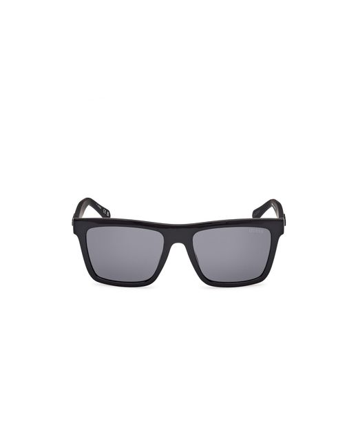 Guess Black Gu00166 01A Sunglasses Injected Smoke Squared Normal for men
