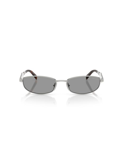 Prada Black Pr D51S 1Bc50Q Sunglasses Metal Round Normal