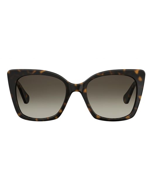 Moschino Black Mol000/S 086/Ha Sunglasses Acetate Squared Normal Shaded