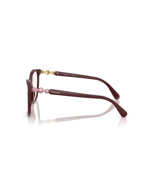 Swarovski Black Sk2020 1008 Optical Frames Acetate Squared Normal