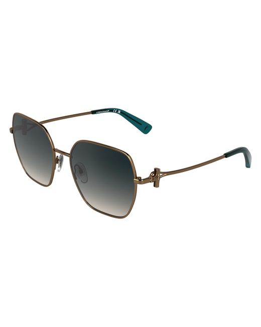 Longchamp Black Lo190S 734 Sunglasses Metal Squared Normal
