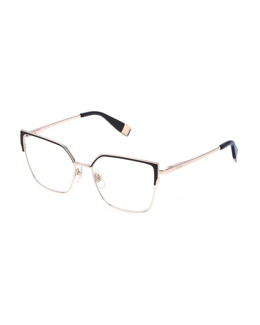 Furla Black Vfu996 302 Optical Frames Metal Squared