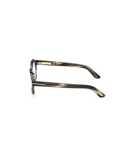 Tom Ford Black Ft6037-B 056 Optical Frames Acetate Round Normal