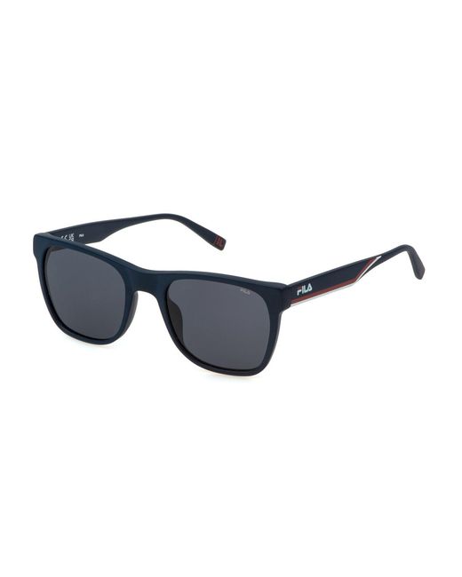 Fila Black Sfi727 0C03 Sunglasses Acetate Smoke Squared Normal for men