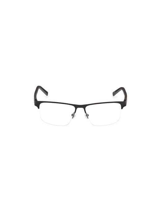 Timberland Black Tb50030 002 Optical Frames Metal Squared Normal for men