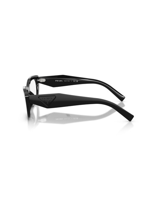 Prada Black Pr D09V 16K1O1 Optical Frames Acetate Transparent Geometric Normal
